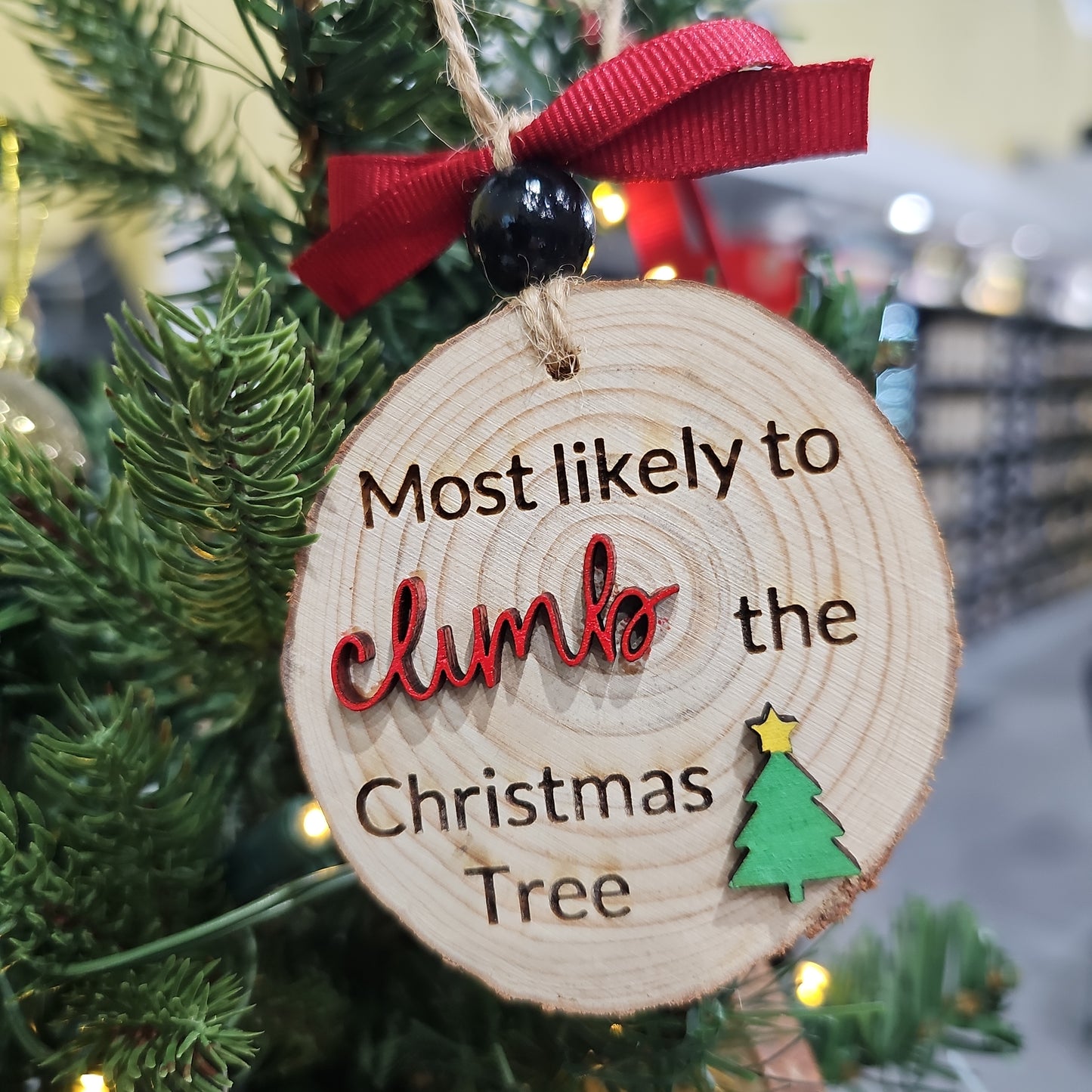 Climb the tree Christmas Ornament